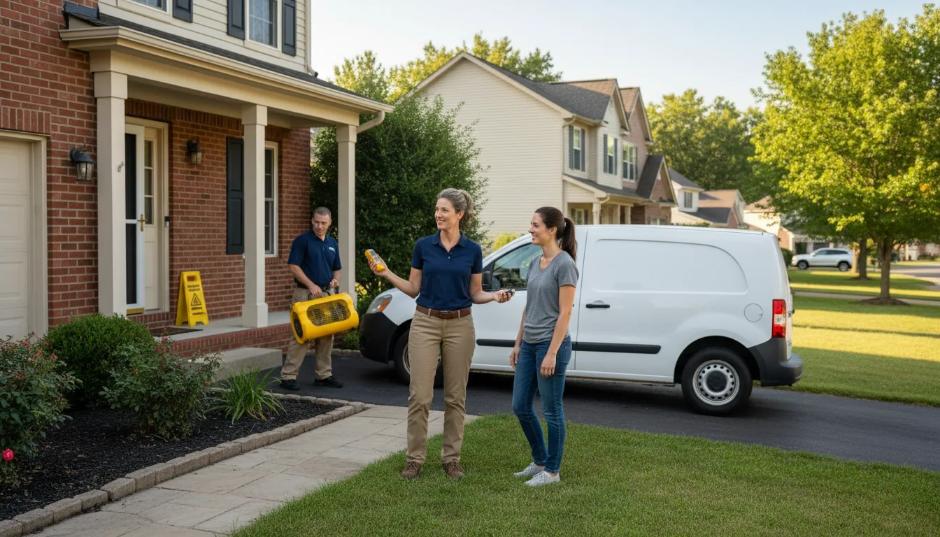 Residential water damage restoration in Silver City, MS
